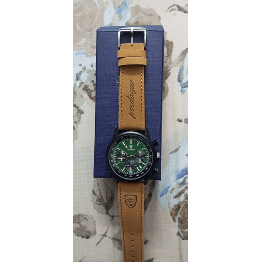 Reloj Marca Poedagar Original Hombre De Pulso Cronografos Activos Ref 932V