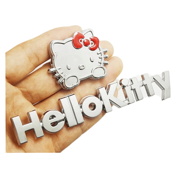 Emblema Hello Kitty En Metal Auto Accesorios Tuning Lujo Marca Generica