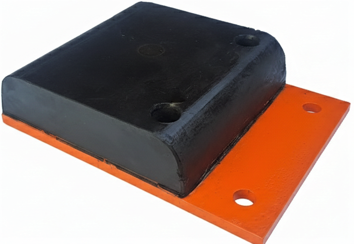 Soporte de caucho con placas acero
