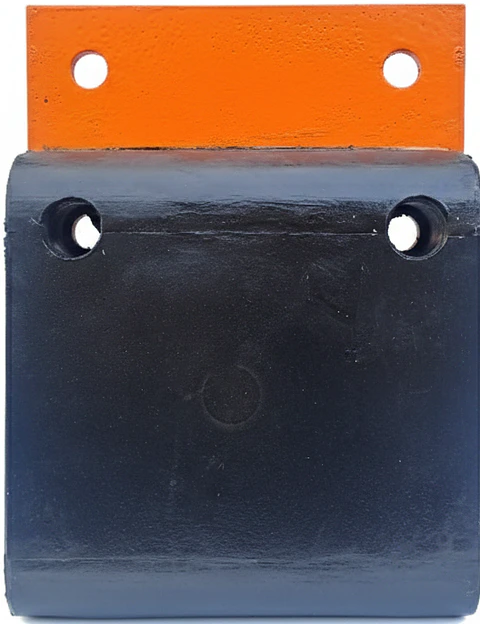 Soporte de caucho con placas acero