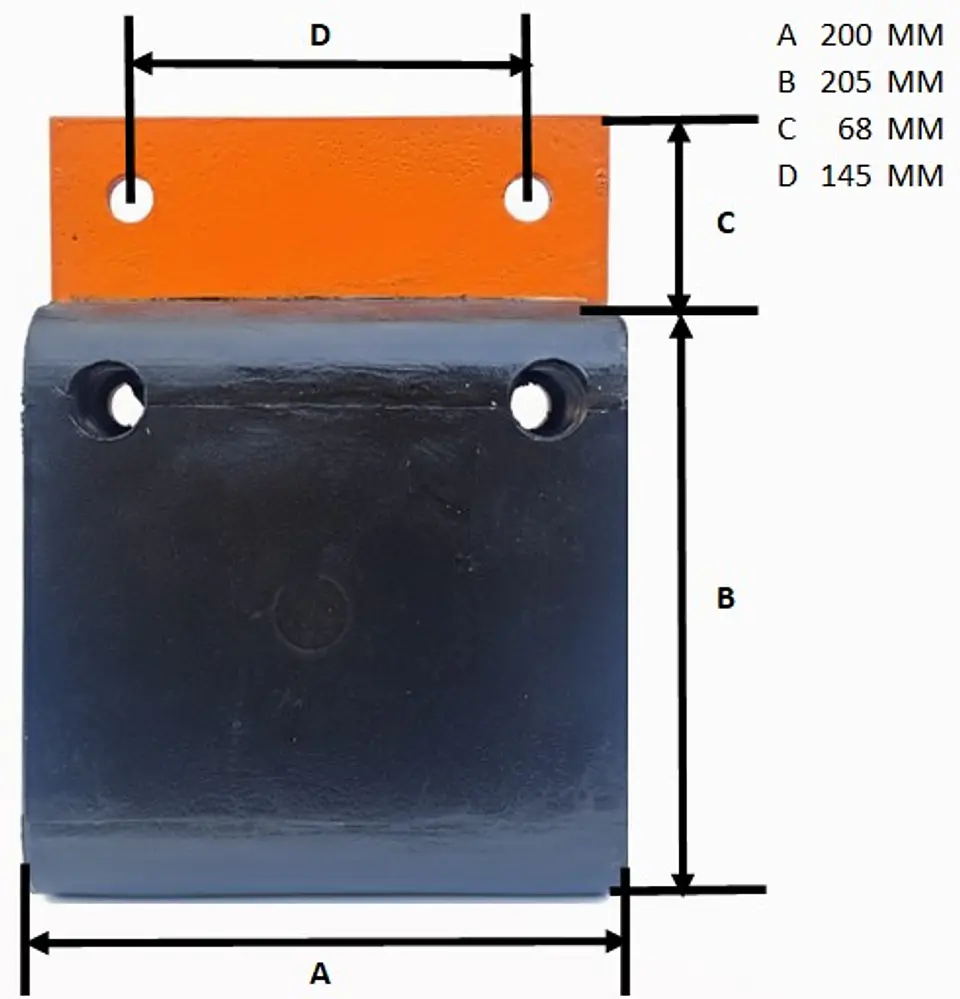 Soporte de caucho con placas acero 3