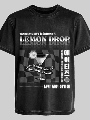 Polera Diseño Lemon drop (b/n) - ATEEZ