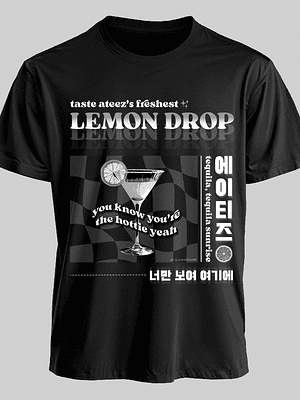 Polera Diseño Lemon drop (b/n) - ATEEZ