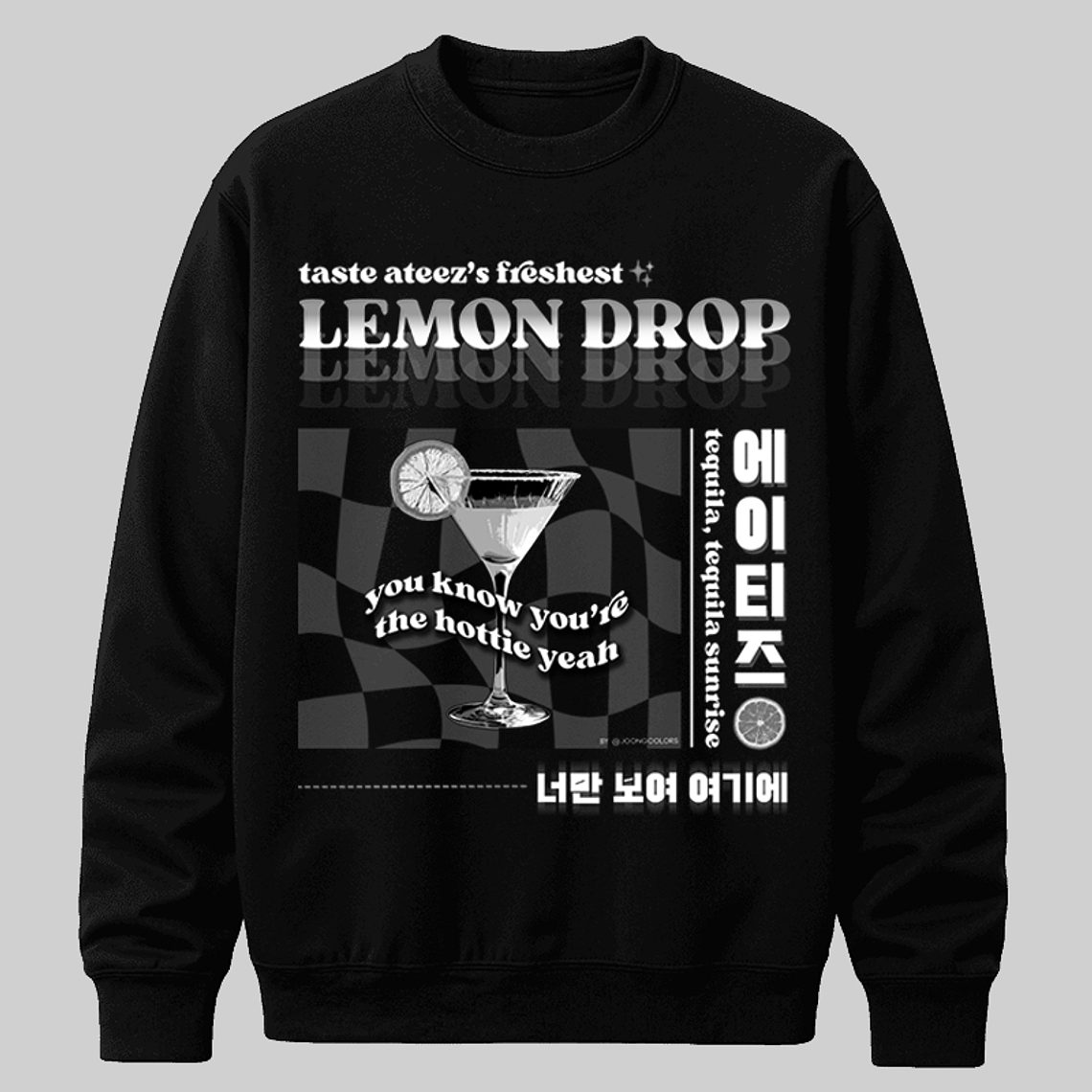 Polerón Diseño Lemon Drop (b/n) - ATEEZ 1
