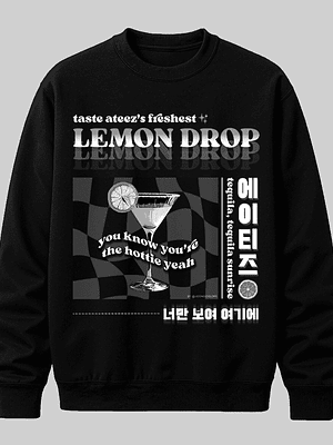 Polerón Diseño Lemon Drop (b/n) - ATEEZ