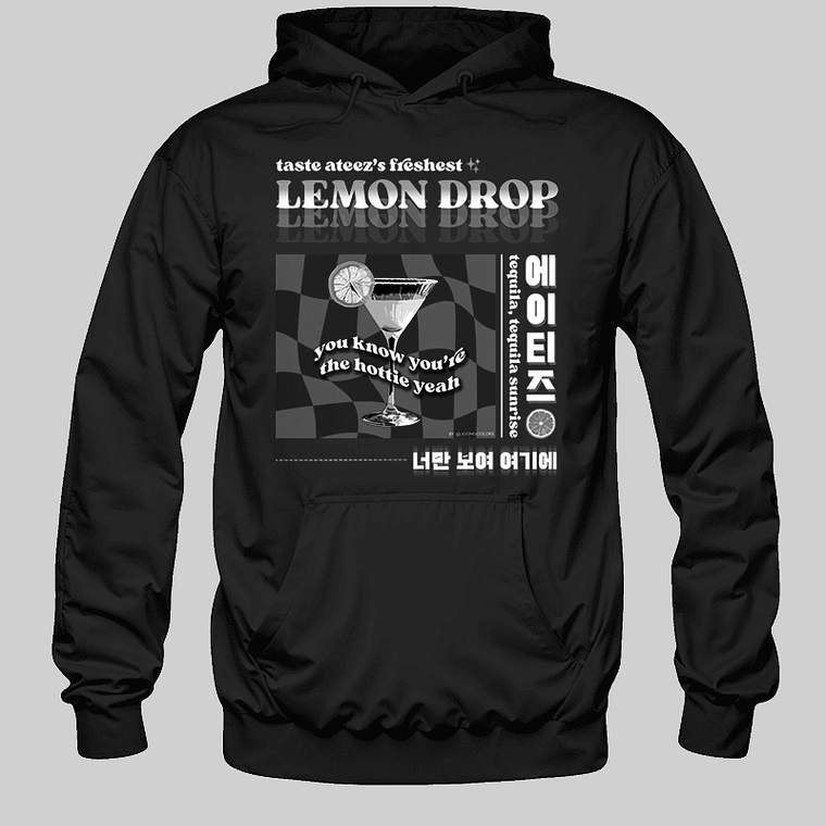 Polerón Diseño Lemon Drop (b/n) - ATEEZ 2