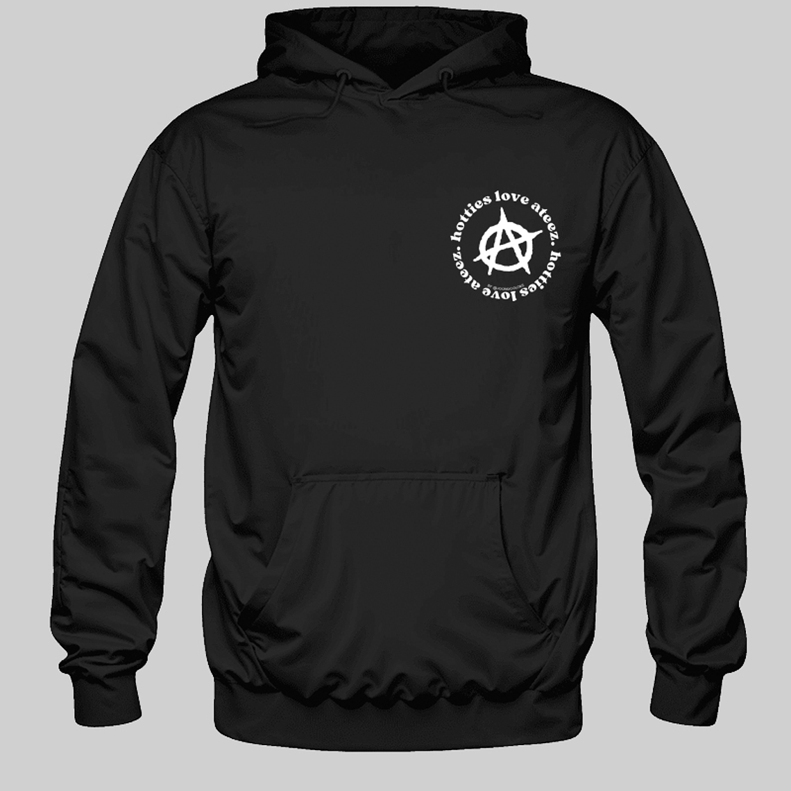 Polerón Diseño logo Hotties (b/n) - ATEEZ 2