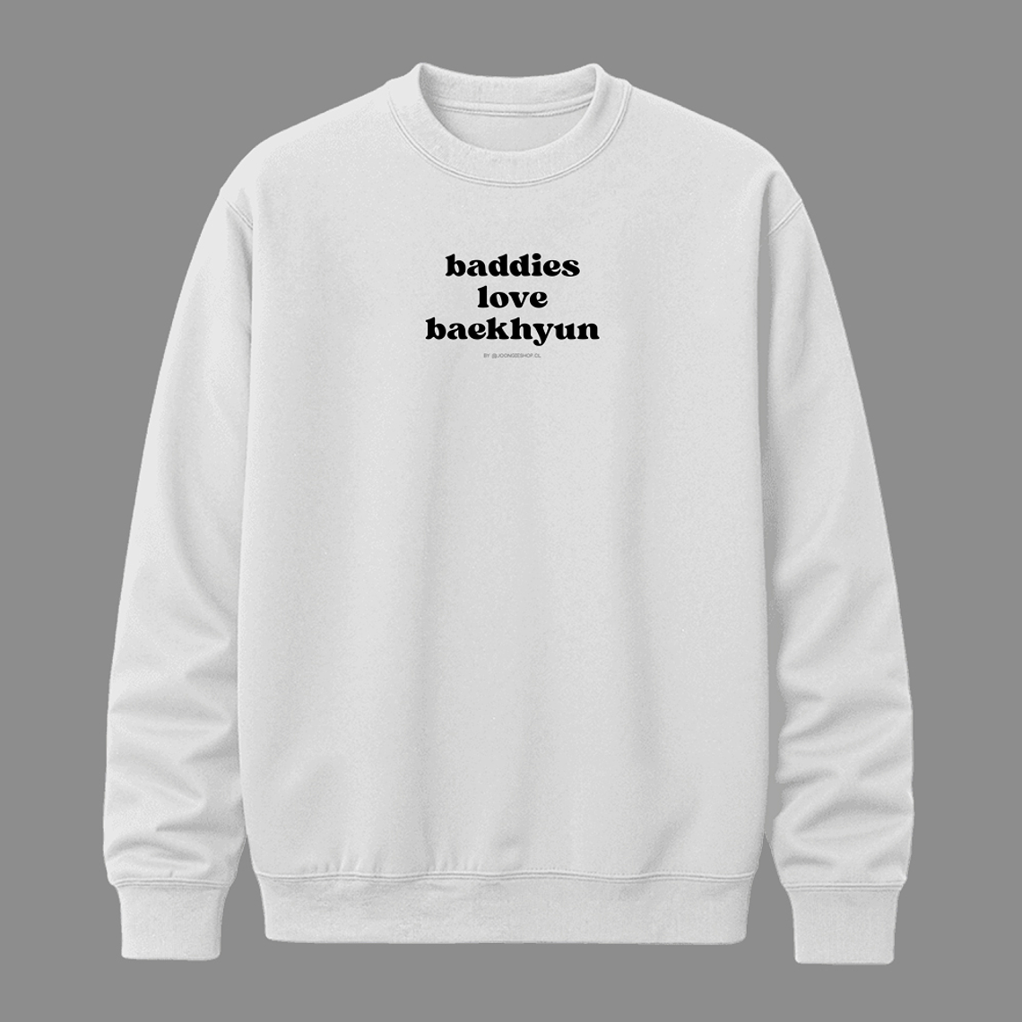 Polerón Diseño logo Baddies (b/n) - BAEKHYUN 3