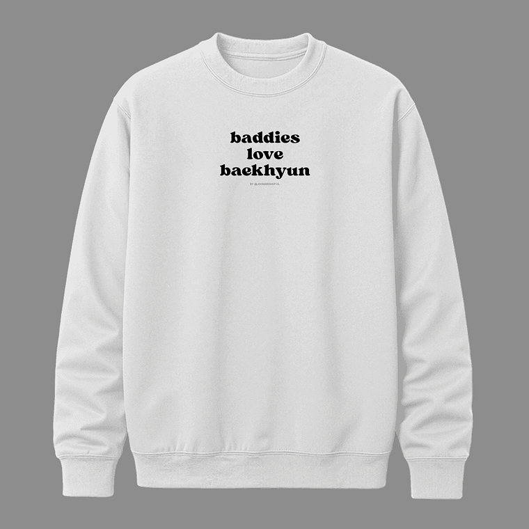 Polerón Diseño logo Baddies (b/n) - BAEKHYUN 3