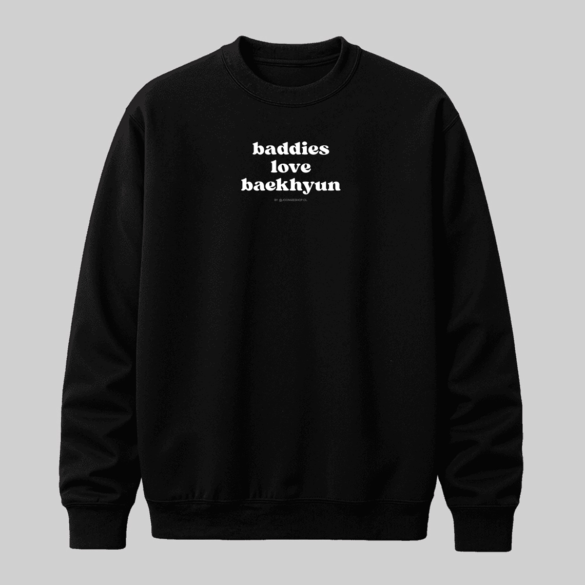 Polerón Diseño logo Baddies (b/n) - BAEKHYUN 1