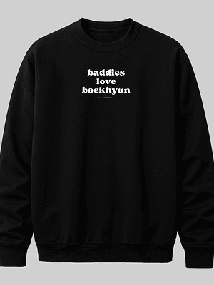 Polerón Diseño logo Baddies (b/n) - BAEKHYUN