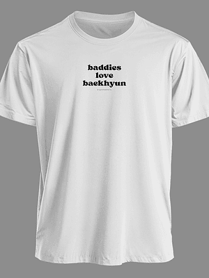 Polera Diseño logo Baddies (b/n) - BAEKHYUN