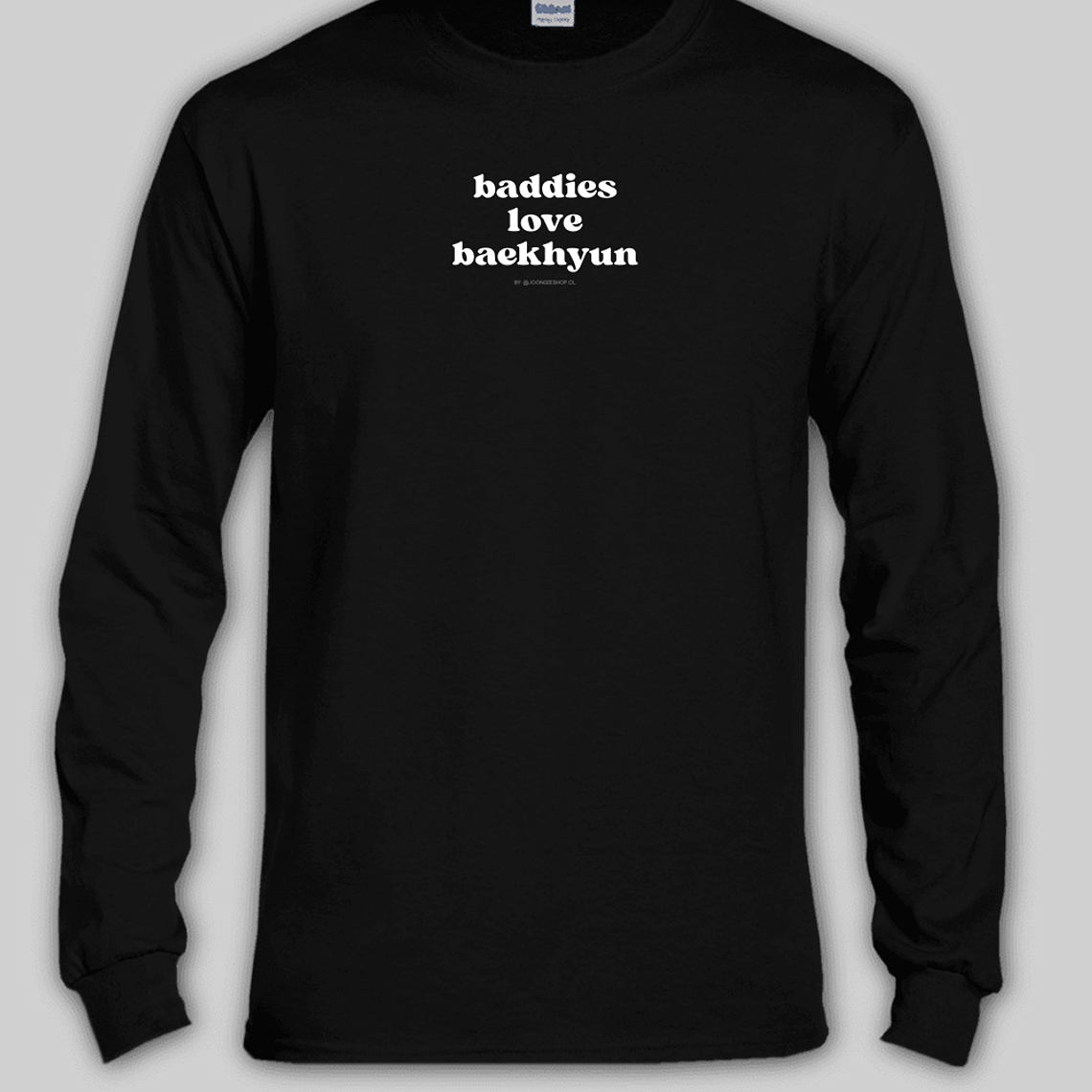 Polera Diseño logo Baddies (b/n) - BAEKHYUN 3