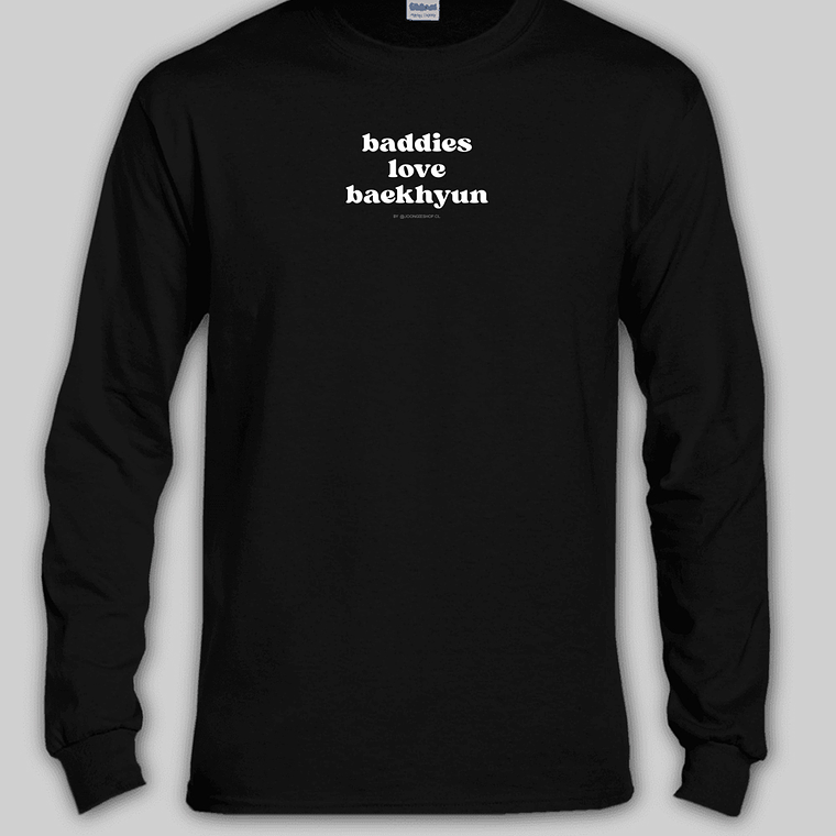 Polera Diseño logo Baddies (b/n) - BAEKHYUN 3