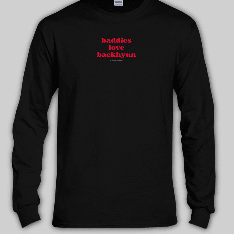 Polera Diseño logo Baddies (rojo) - BAEKHYUN 3