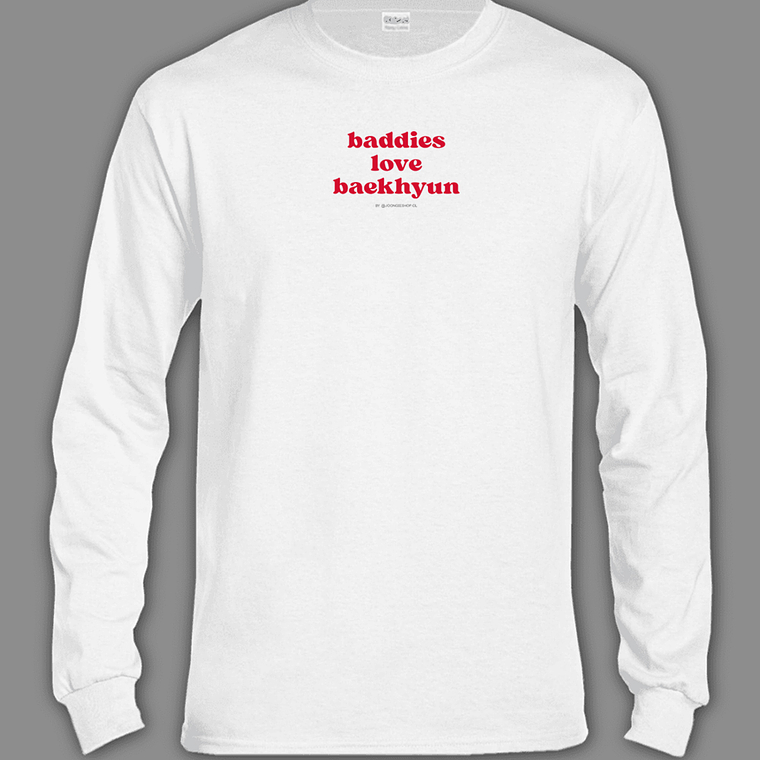 Polera Diseño logo Baddies (rojo) - BAEKHYUN 5