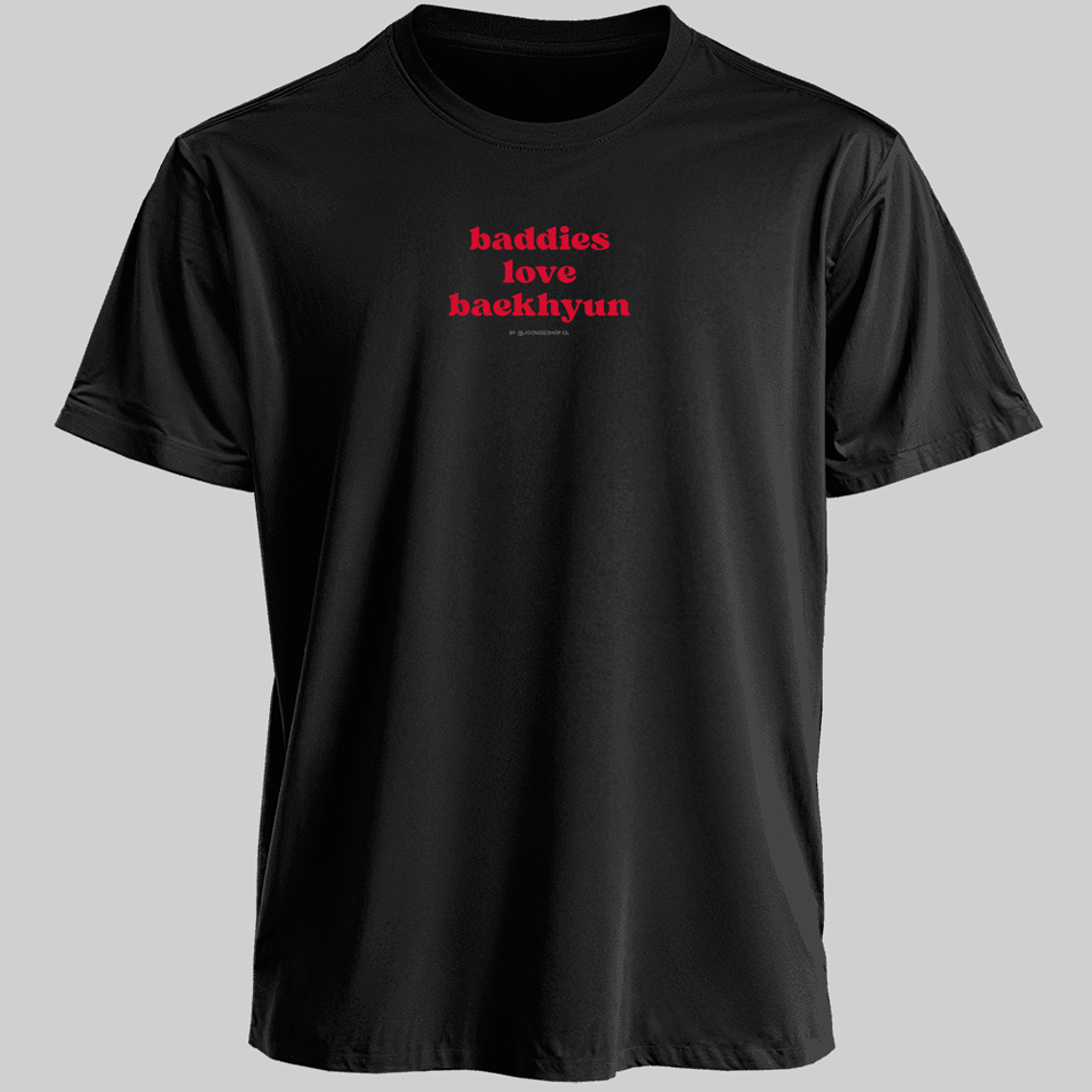 Polera Diseño logo Baddies (rojo) - BAEKHYUN 1