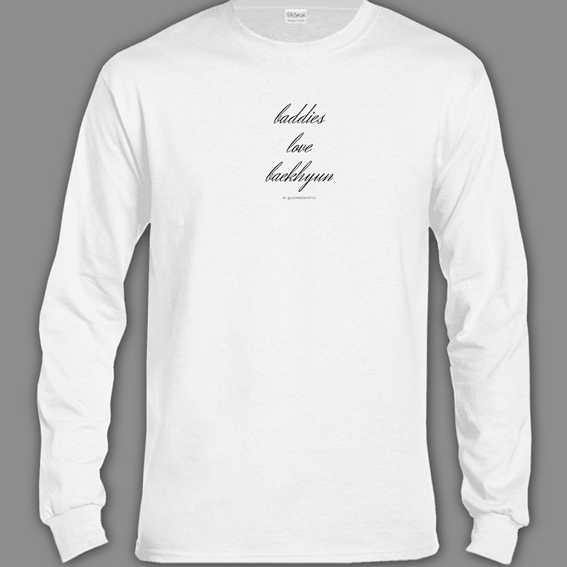 Polera Diseño logo Baddies v.2 (b/n) - BAEKHYUN 5