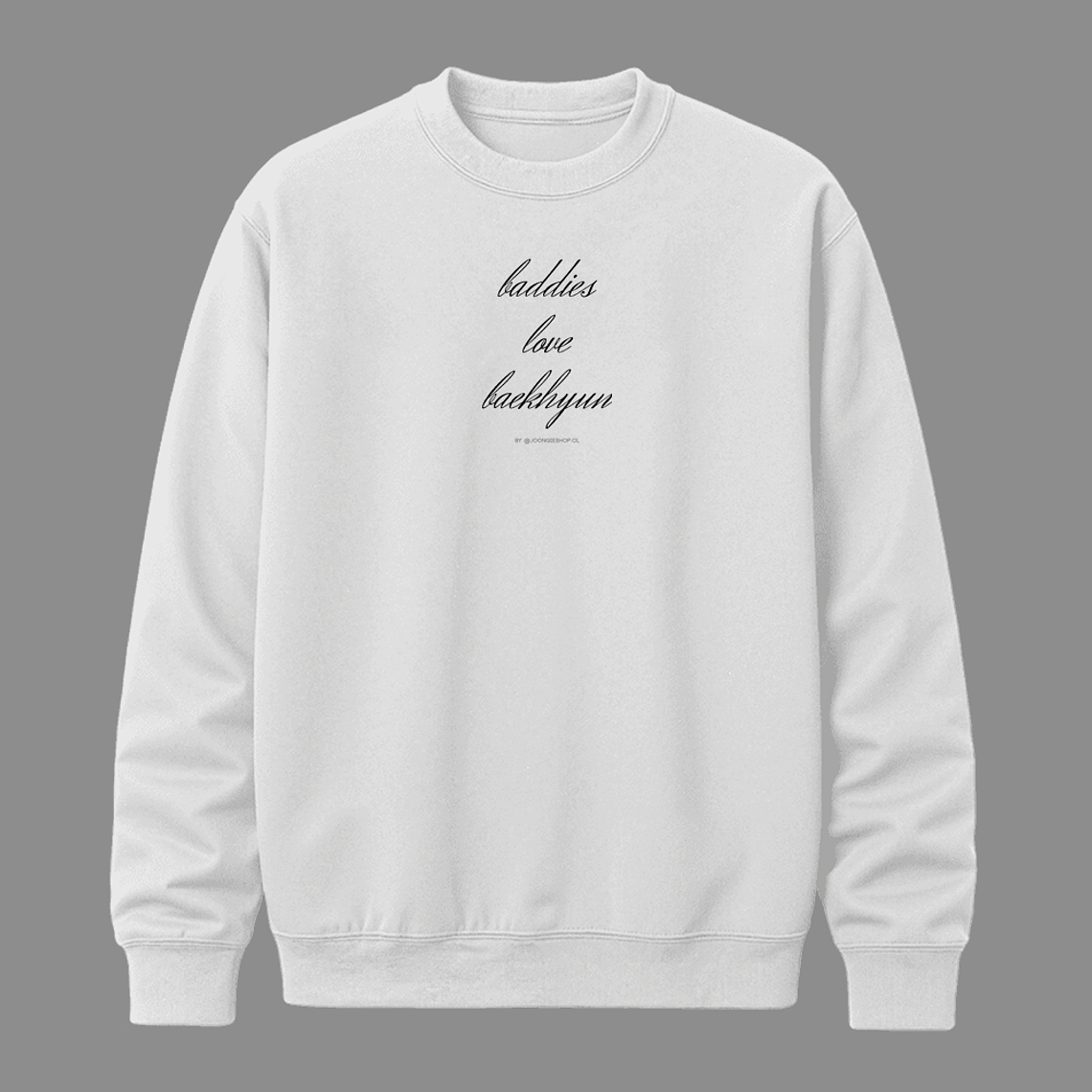 Polerón Diseño logo Baddies v.2 (b/n) - BAEKHYUN 3