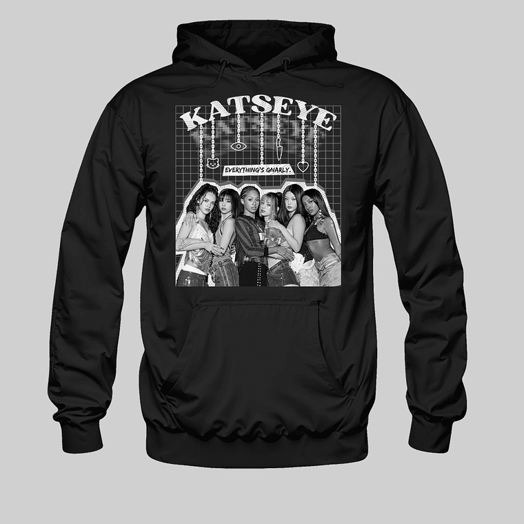 Polerón Diseño Graphic (b/n) - KATSEYE 2