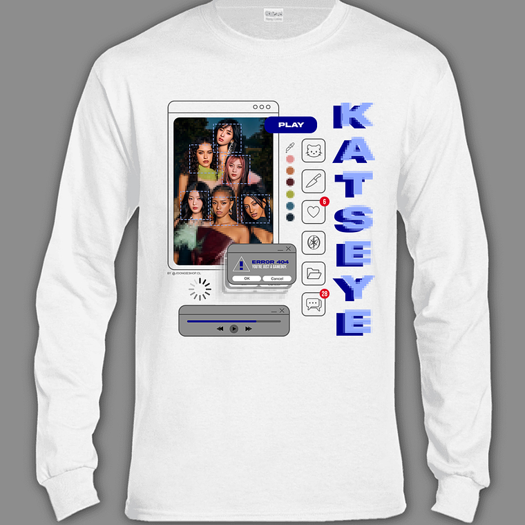 Polera Diseño Gameboy (azul) - KATSEYE 5