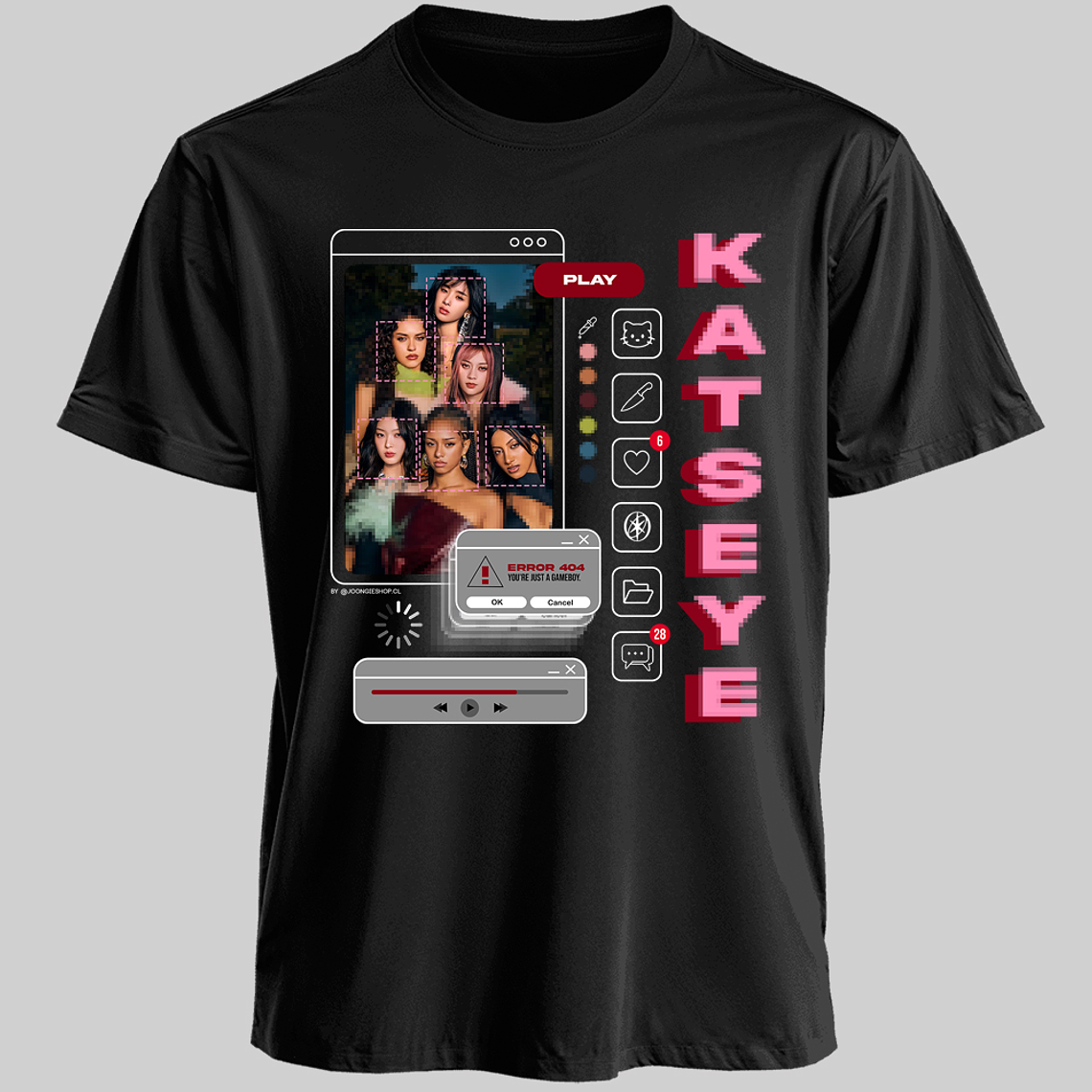 Polera Diseño Gameboy (rojo) - KATSEYE 1