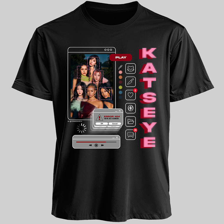 Polera Diseño Gameboy (rojo) - KATSEYE 1