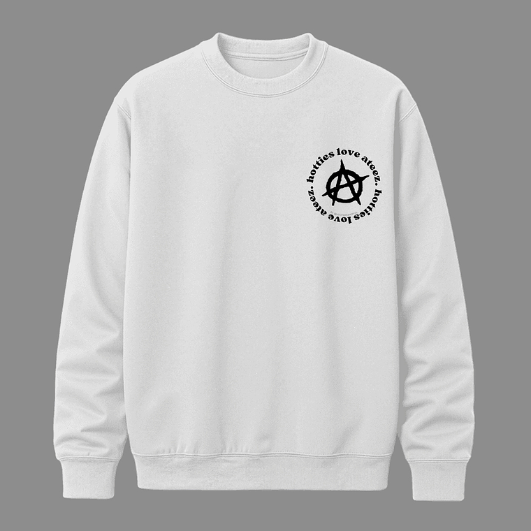 Polerón Diseño logo Hotties (b/n) - ATEEZ 3