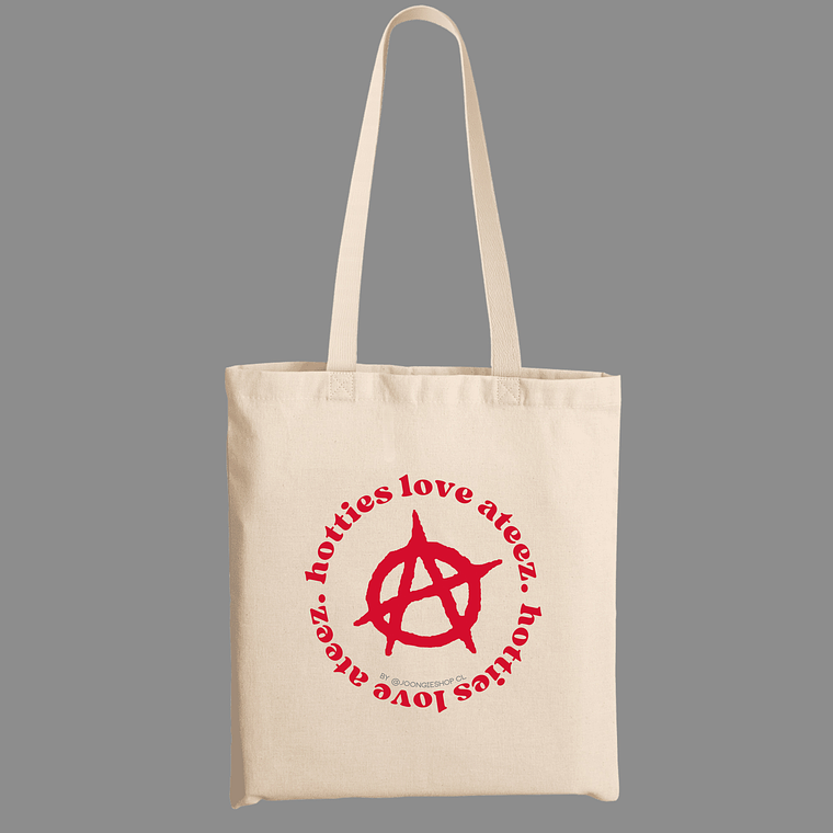 Totebag Diseño Hotties logo (rojo) - ATEEZ 1