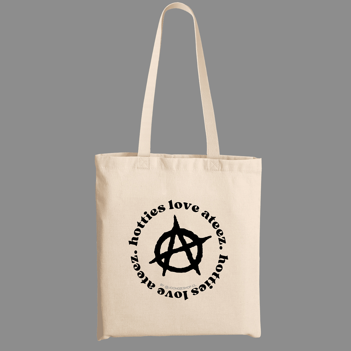 Totebag Diseño Hotties logo (negro) - ATEEZ 1