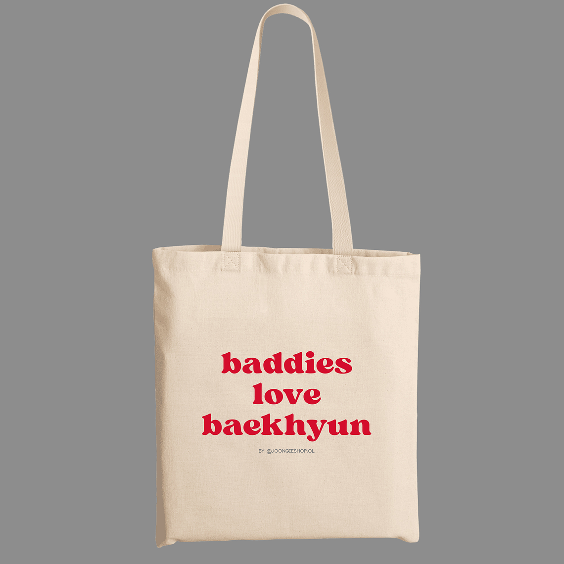 Totebag Diseño logo Baddies (rojo) - BAEKHYUN 1