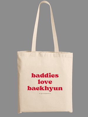 Totebag Diseño logo Baddies (rojo) - BAEKHYUN