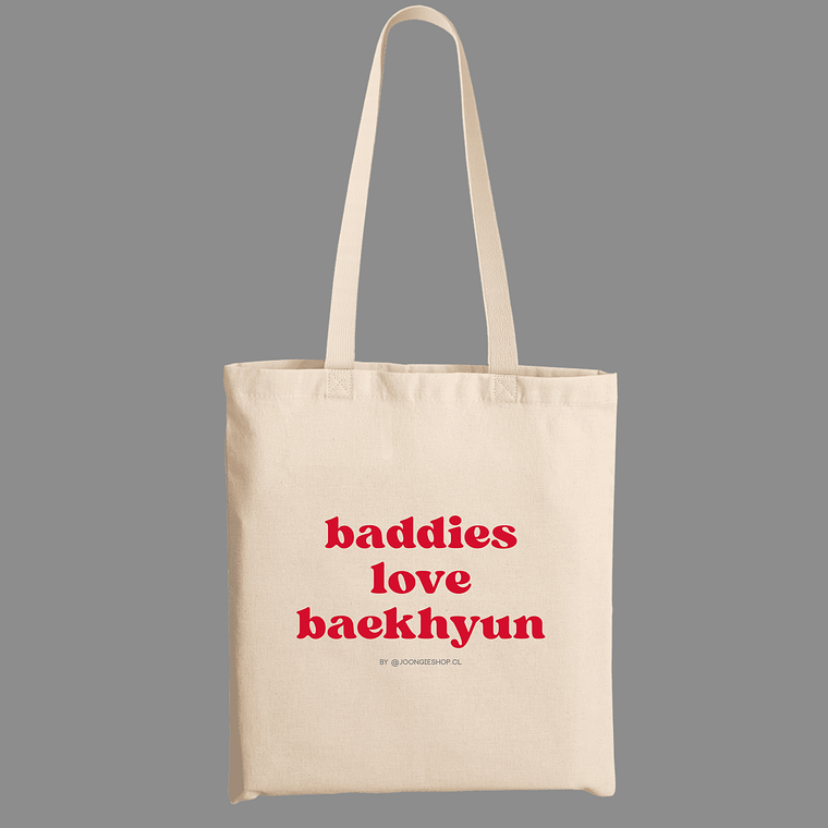 Totebag Diseño logo Baddies (rojo) - BAEKHYUN 1