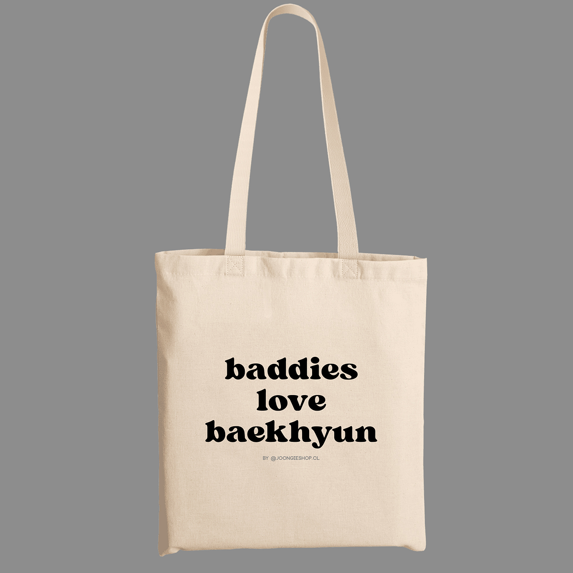 Totebag Diseño logo Baddies (negro) - BAEKHYUN 1
