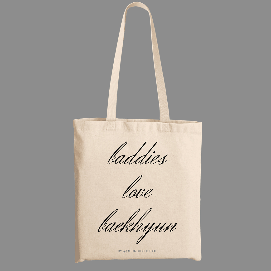 Totebag Diseño logo Baddies v.2 (negro) - BAEKHYUN 1