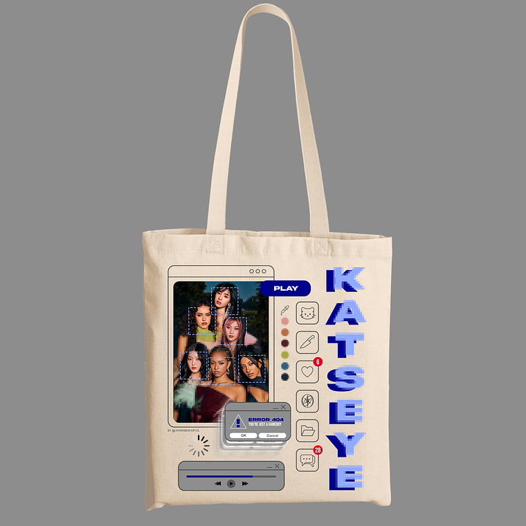 Totebag Diseño Gameboy (azul) - KATSEYE 1