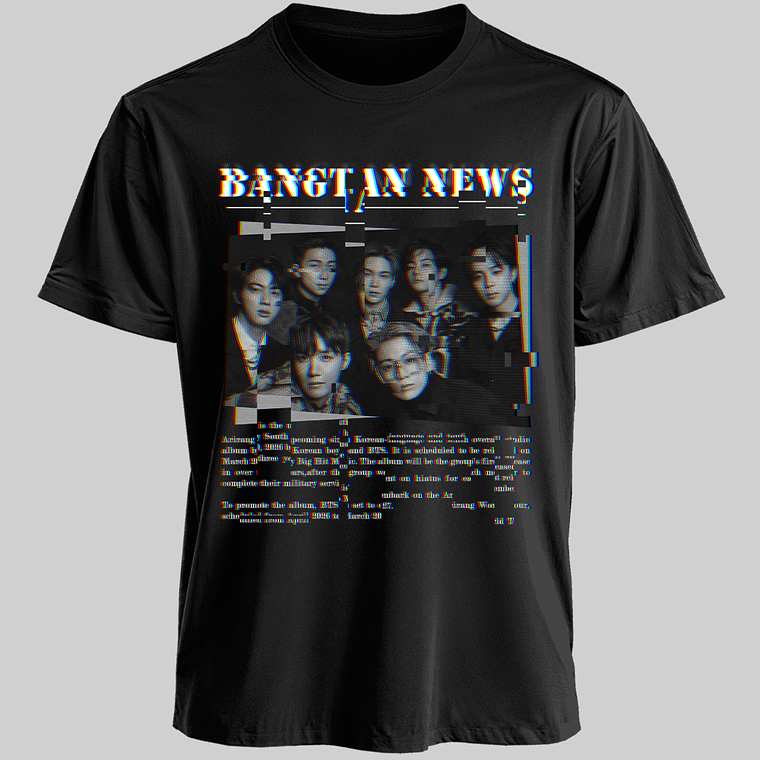 Polera Diseño Distorted - BTS 1