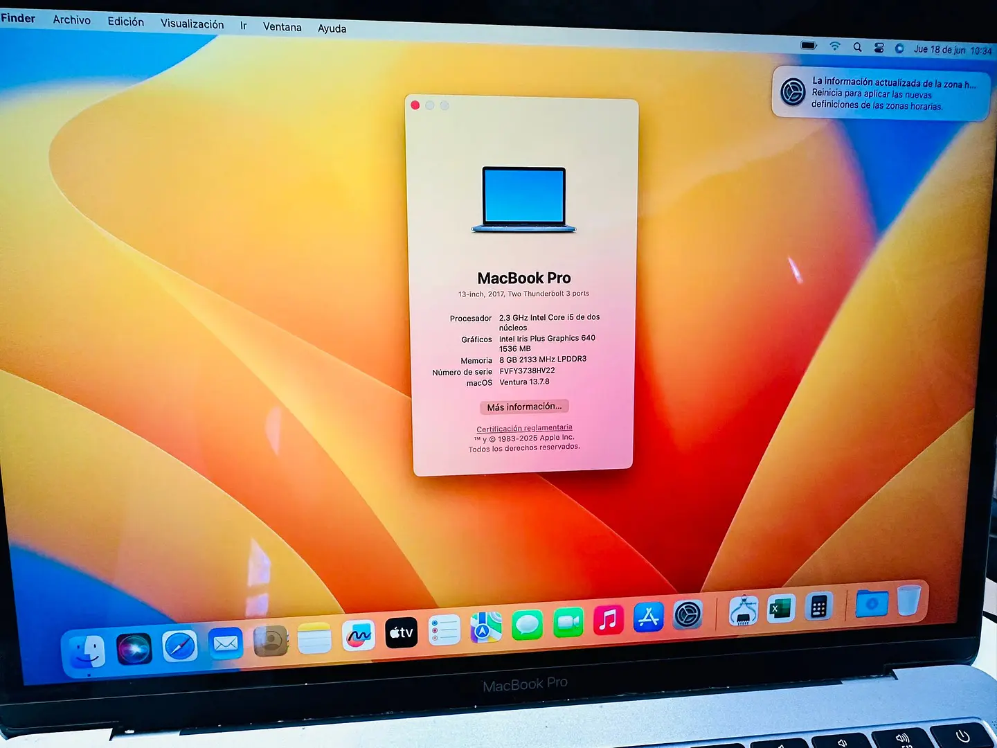 MacBook Pro 2017 de 13” 2