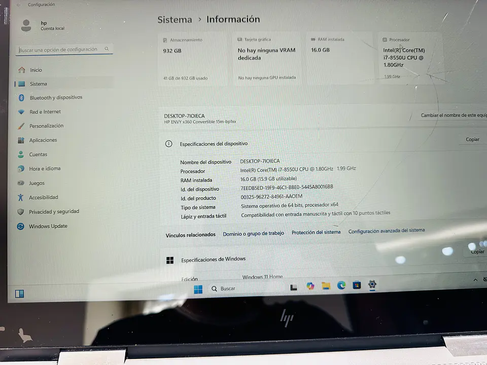 HP ENVY x360 CONVERTIBLE EN VENTA 7