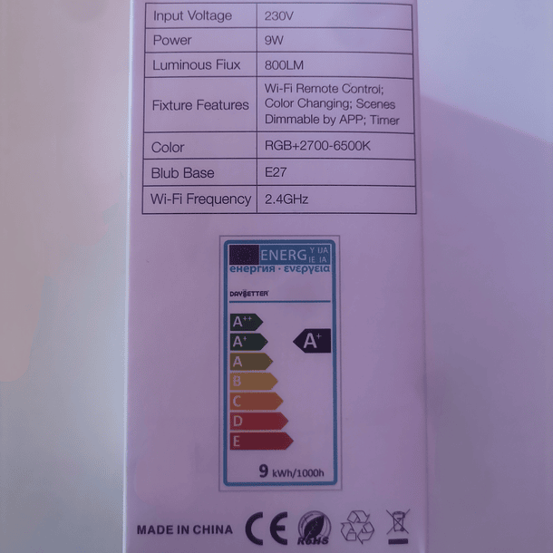 Ampolleta Led RGB Inteligente Smart Wifi 5