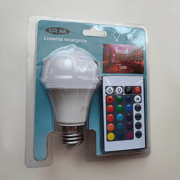 Ampolleta LED RGB con Control Remoto 3