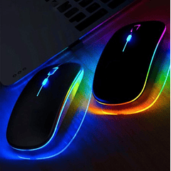 Mouse Inalámbrico Recargable Weibo RF-6800 con led RGB