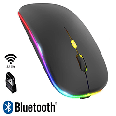 Mouse Bluetooth Recargable Weibo RF-6800 con led RGB