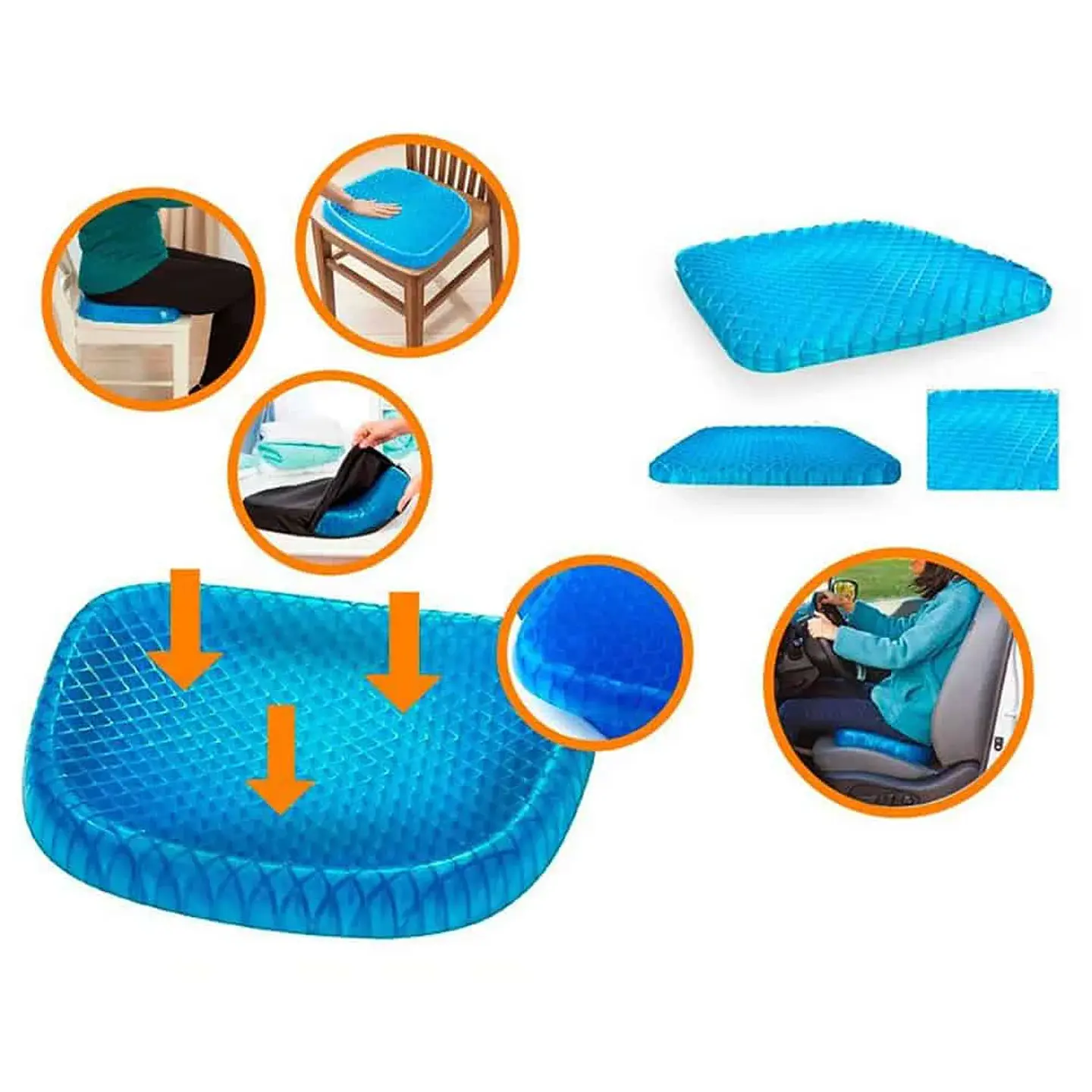 Asiento Cojin de Gel Ortopedico para Silla  3