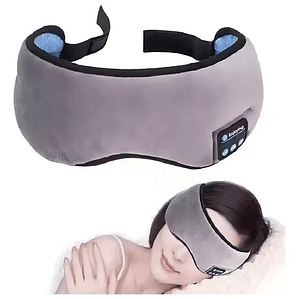 Antifaces Auriculares Dormir Bluetooth Música Color Gris