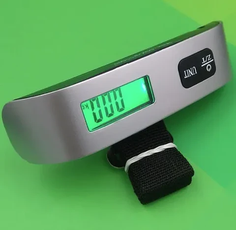 Pesa Balanza Digital Maleta Para Colgar 50kg Color Gris