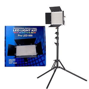 Kit Luz Led Para Fotografia/video Pro Led 600 + Tripode