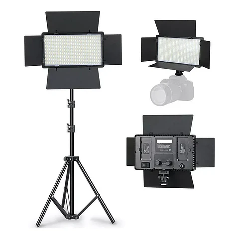 Kit Luz Led Para Fotografia/video Pro Led 600 + Tripode
