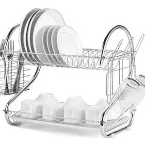 Secador Escurridor De Loza Y Vajilla Para Platos 43cms Impor Color Gris