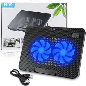 Base Ventilador Notebook Base Cooler Notebook Negro Mesa Enfriador